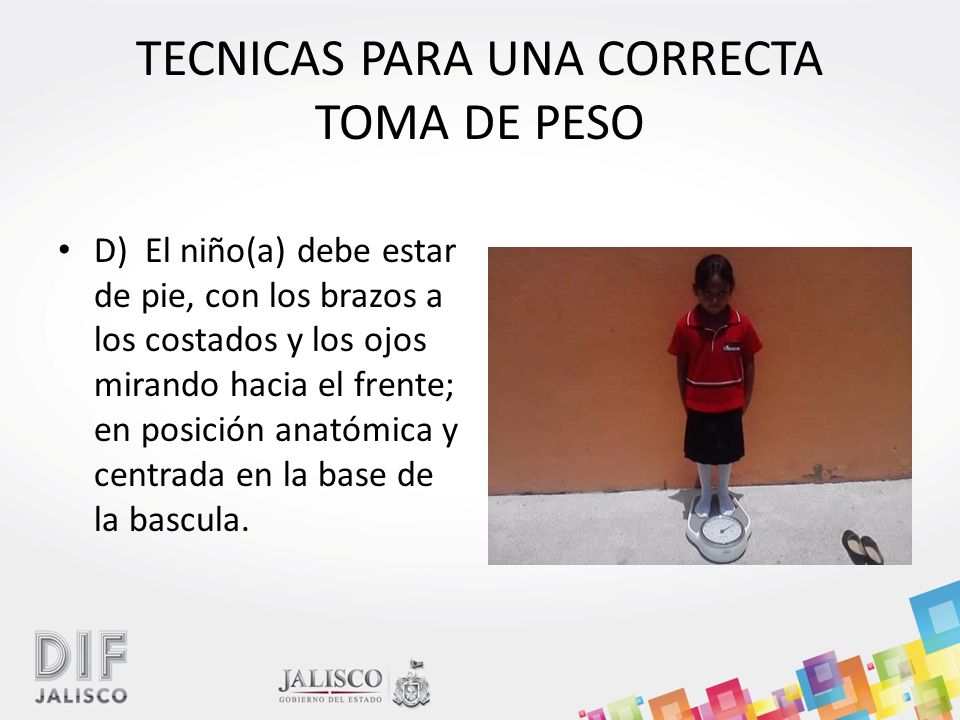 Tecnica de toma de peso y talla